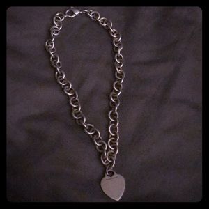 Authentic Tiffany and Co. Chain Heart Tag Choker